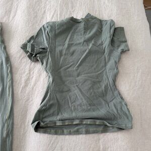 SKIMS Short Sleeve Tee in Sage